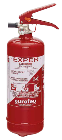 Extincteur à poudre ABC 1 kg – Eurofeu EXPER