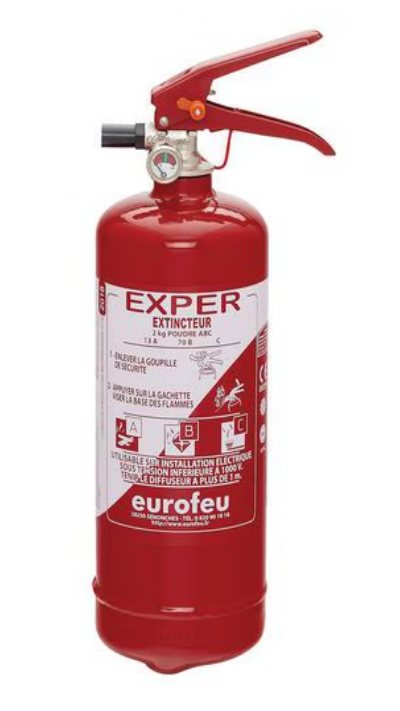 Extincteur à poudre ABC 2 kg – Eurofeu EXPER